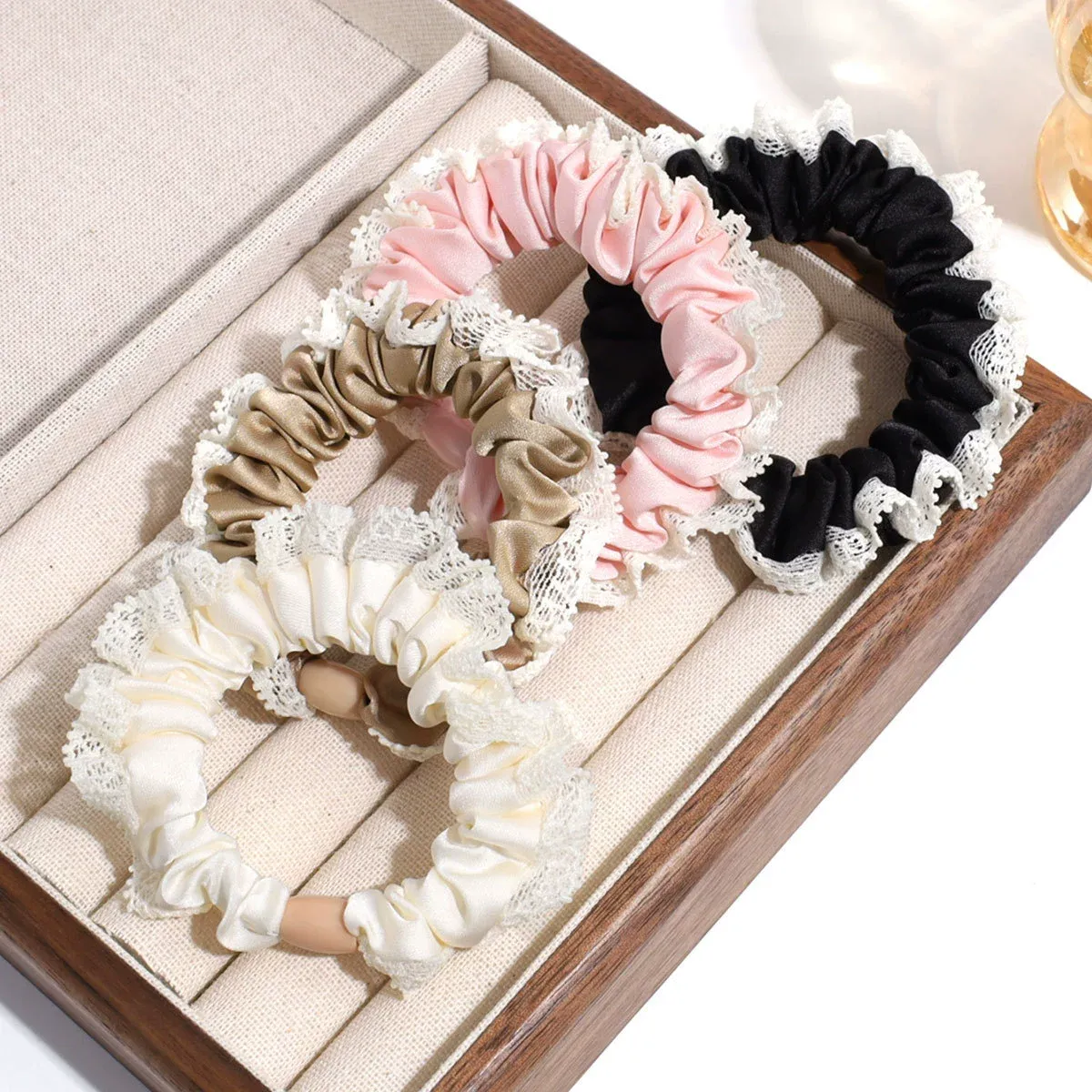 Chic Satin Lace Scrunchie