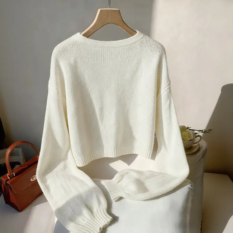 Casual V-Neck Long Sleeve Bow Detail Cardigan