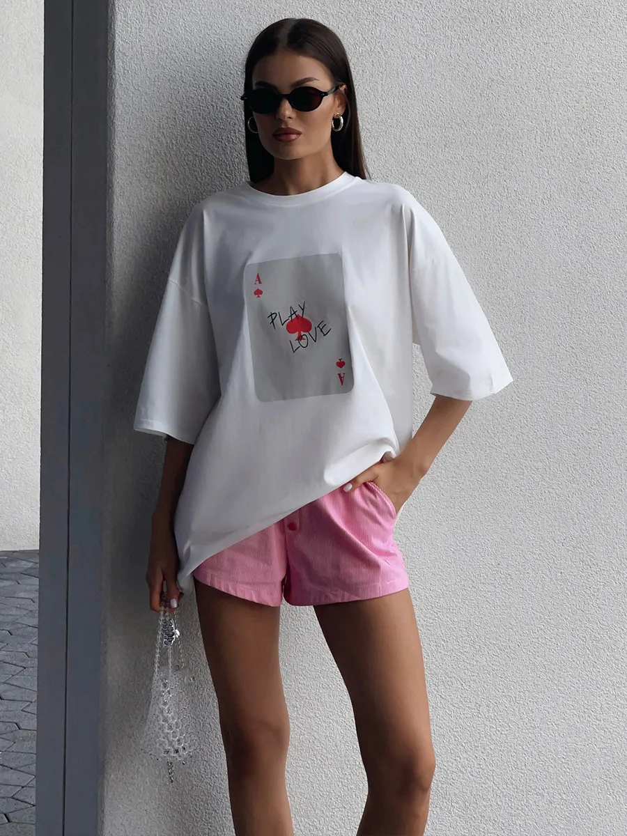 Relaxed Fit Cotton Ace Graphic Tee