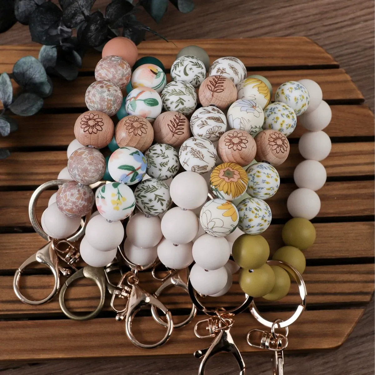 DIY Silicone Beaded Wristlet Keychain