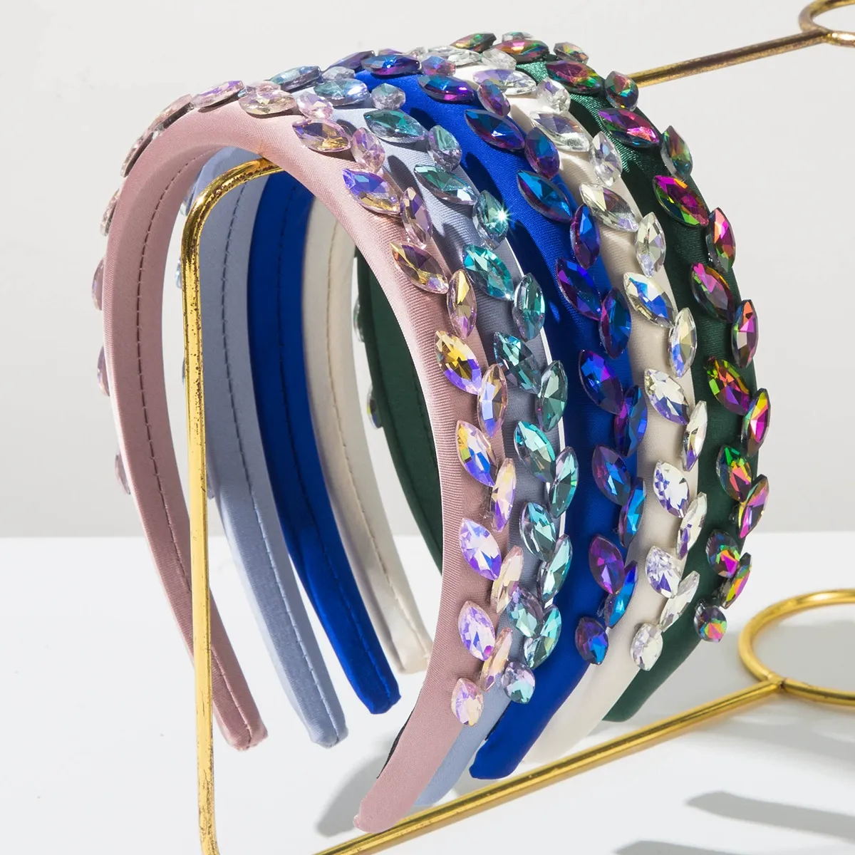 Vintage Baroque Fabric Rhinestone Headband