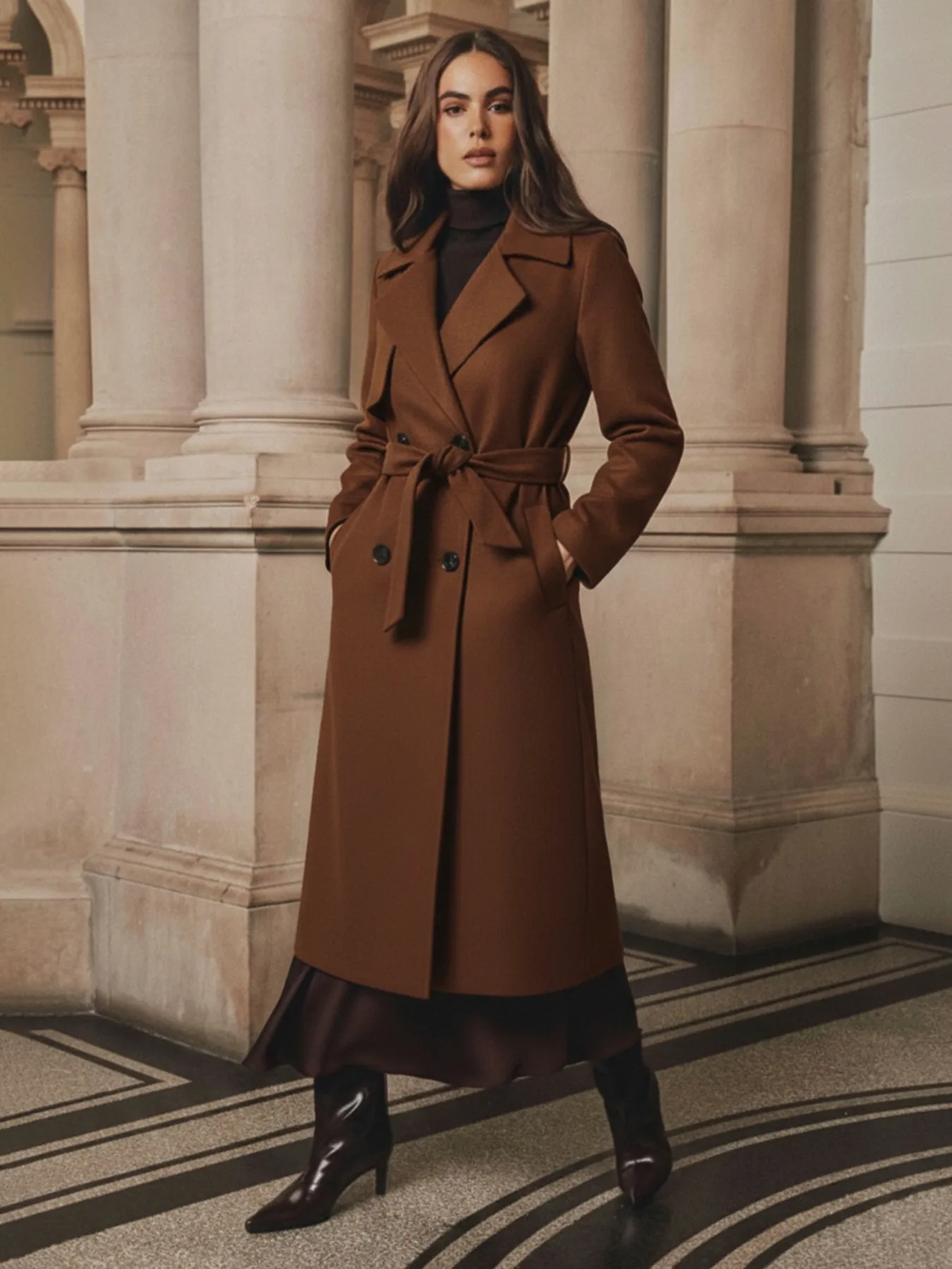 Classic Brown Wool Coat