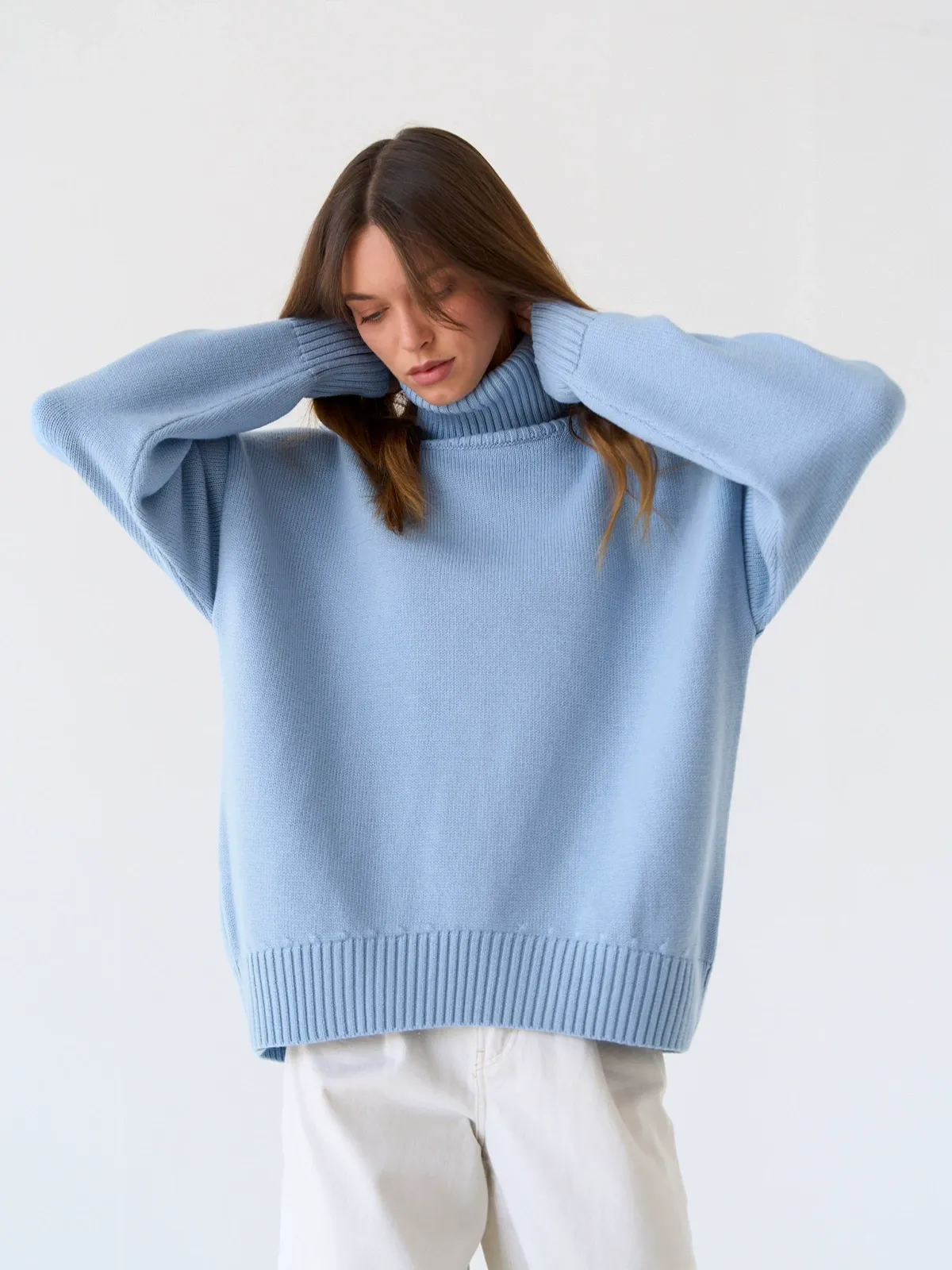 Relaxed Fit Knit Turtleneck