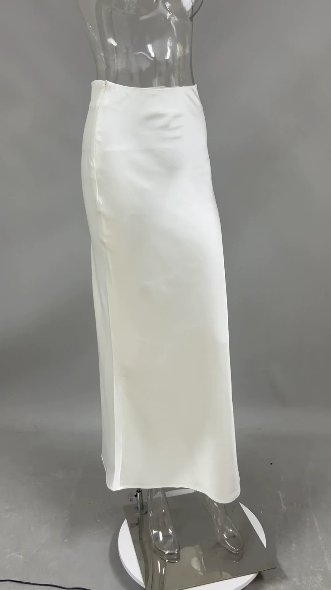 Satin High Waist Mermaid Maxi Skirt