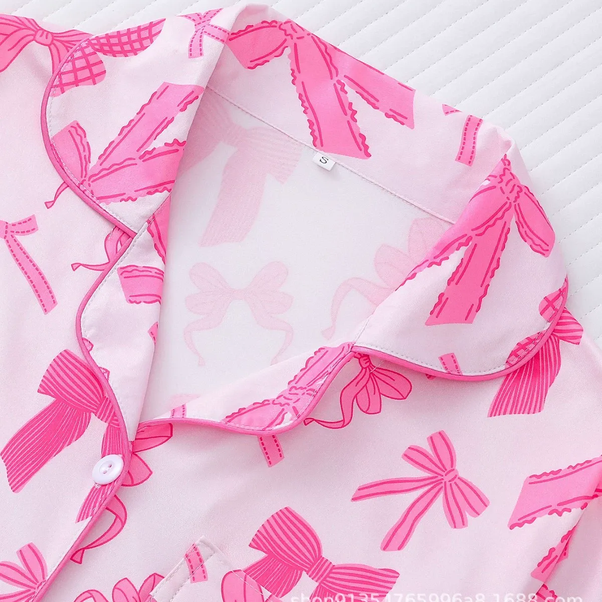 Bow Print Loungewear Set