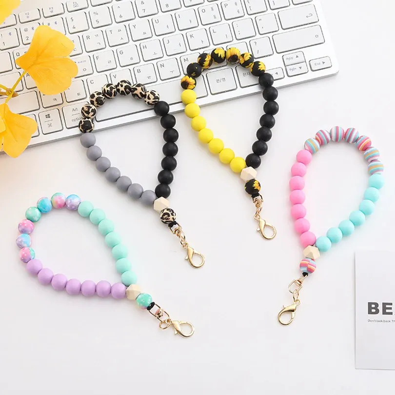 Silicone Beaded Phone Wristlet