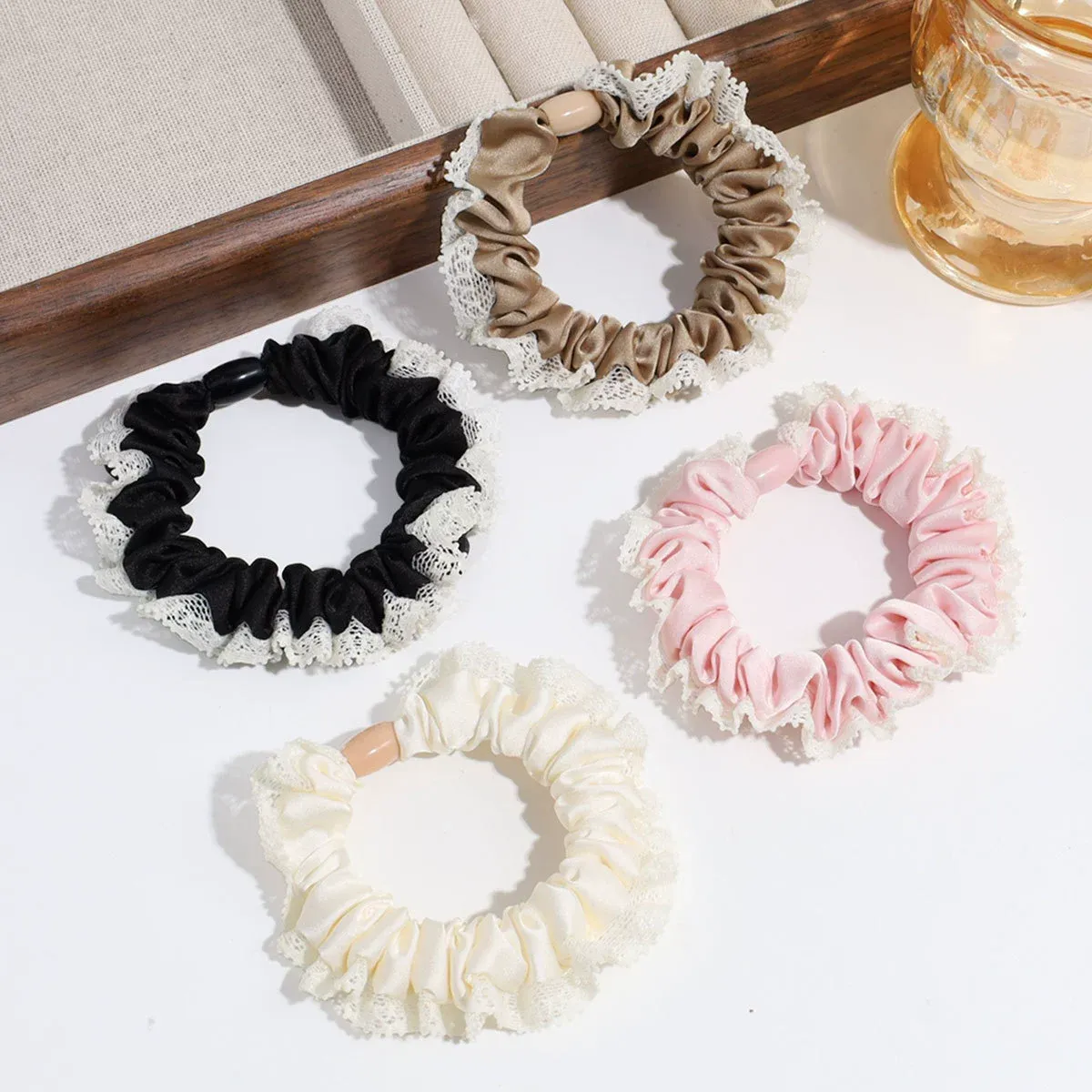 Chic Satin Lace Scrunchie