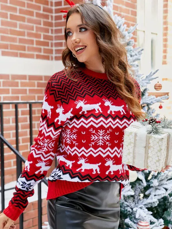 Unisex Snowflake Crewneck Christmas Sweater