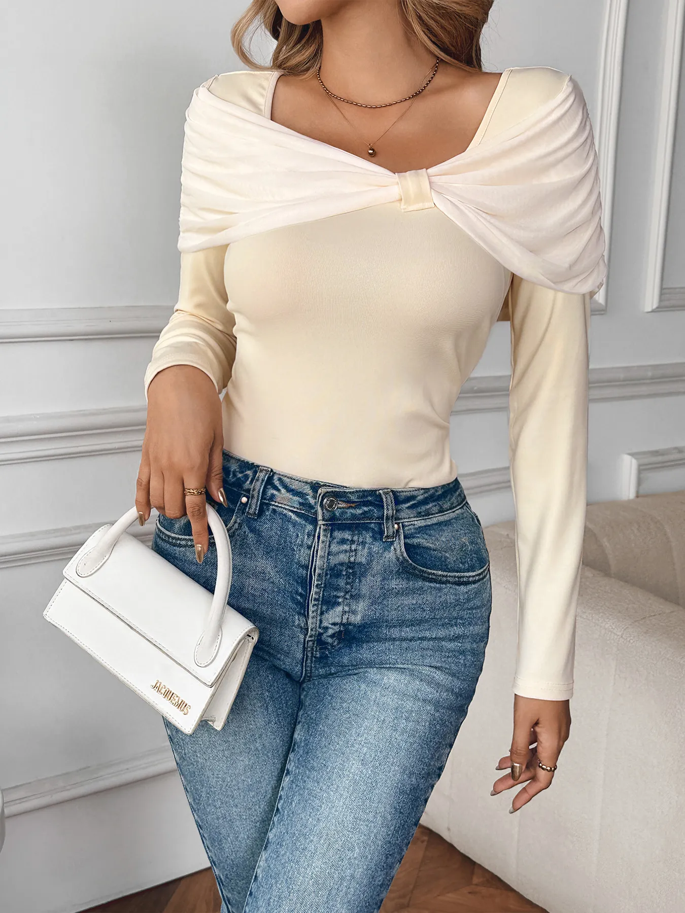 Solid Slim Fit Long Sleeve Top