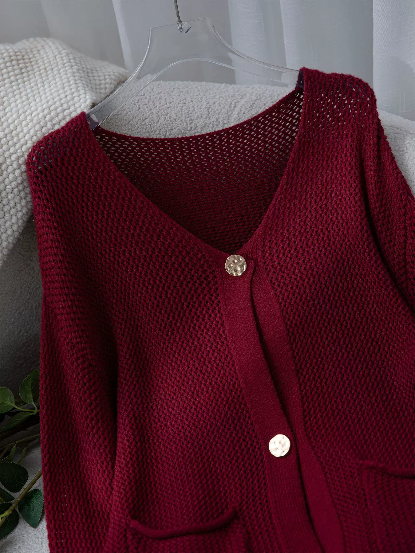 Solid Casual Knit Cardigan