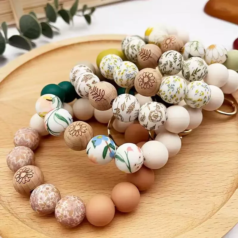 DIY Silicone Beaded Wristlet Keychain