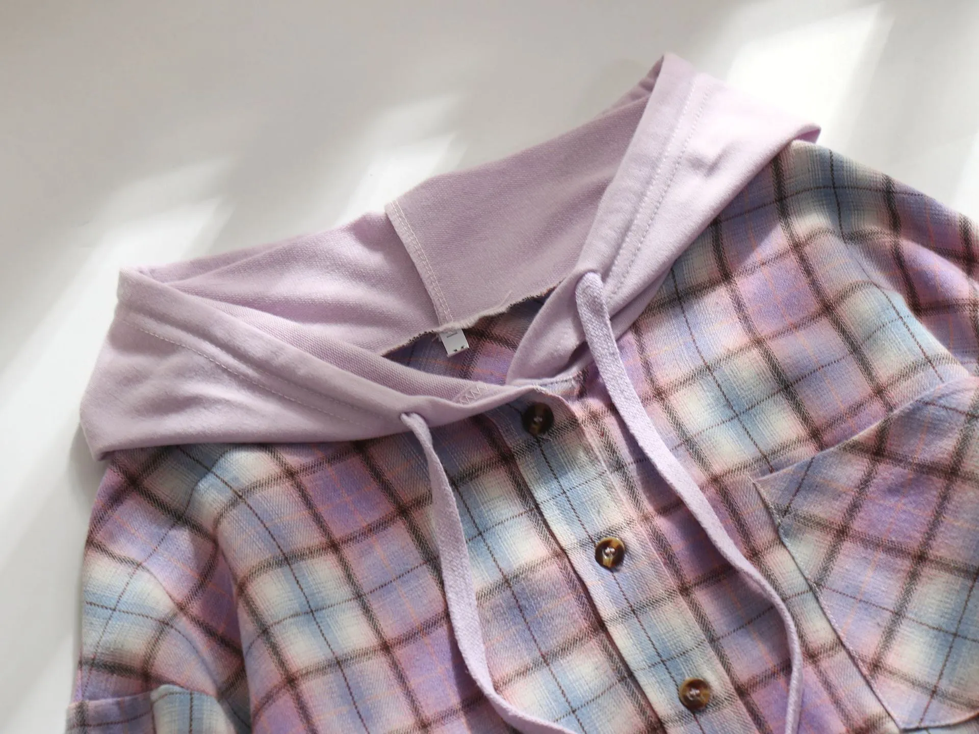 Hooded Button Front Shirt Jacket