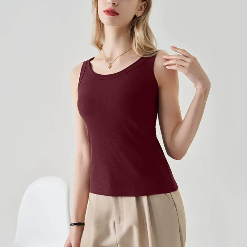 Silm Fit Ribbed Commuter Tank Top