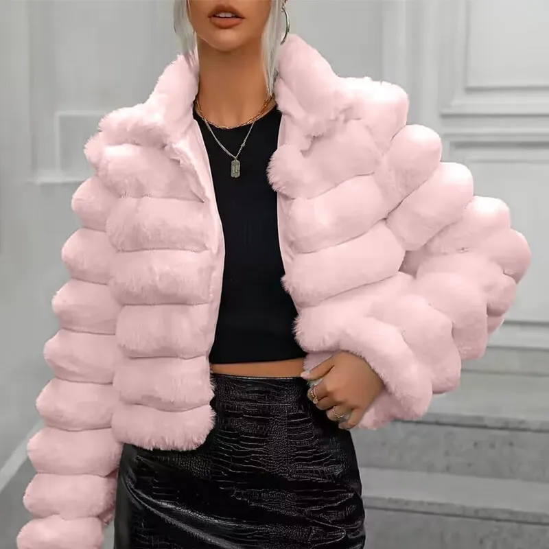 Luxe Cropped Faux Fur Jacket