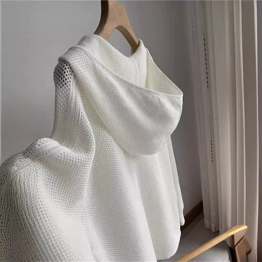 Open Knit Hoodie