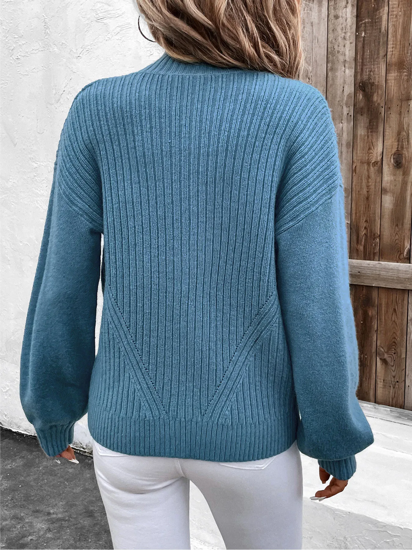 Solid Stand Collar Knit Cardigan