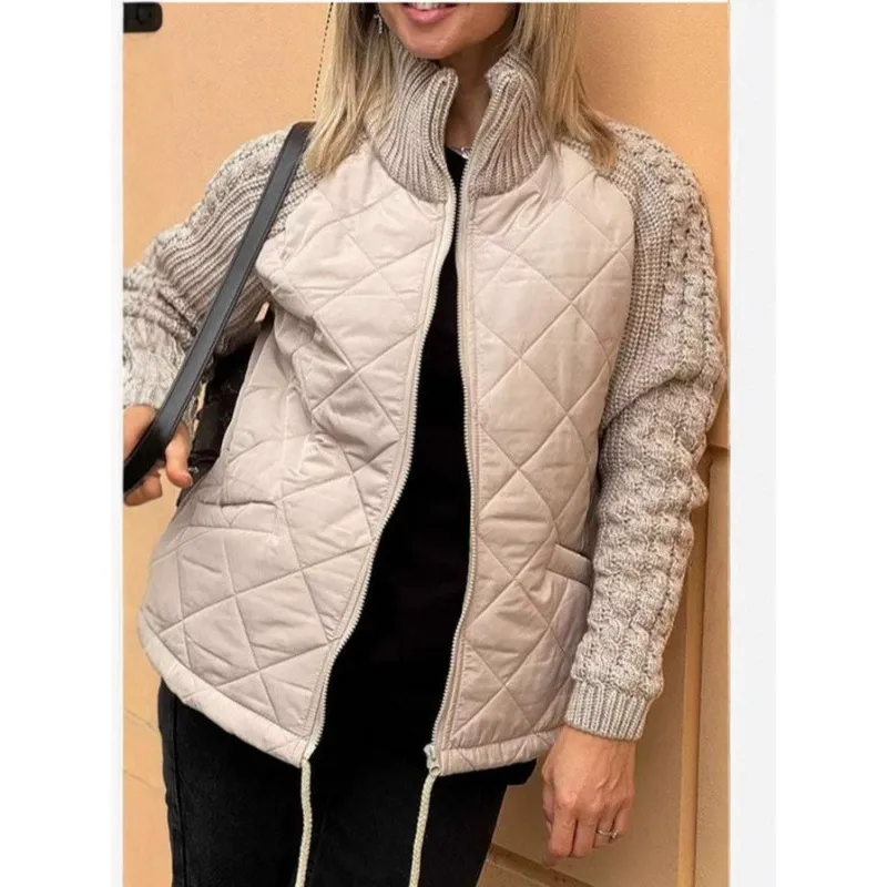 Stand Collar Zip-Up Padded Jacket