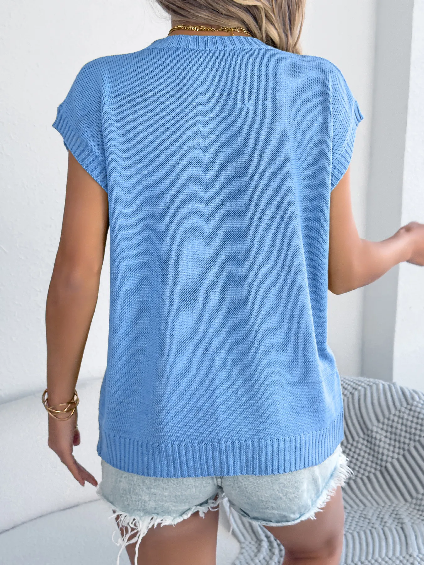 Floral Batwing Sleeve Knit Top