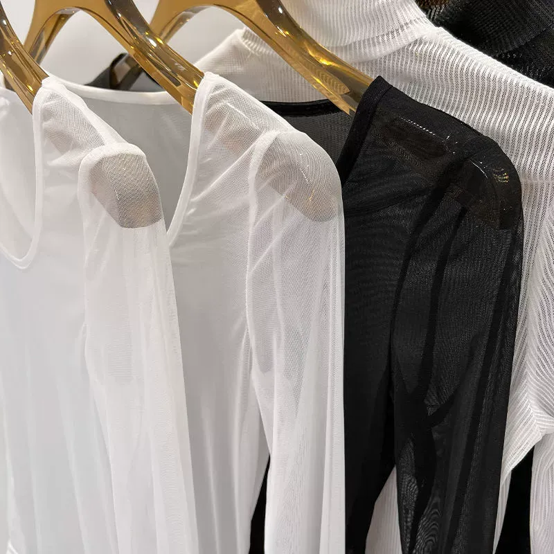 Sheer Mesh T-Shirt Top for Women