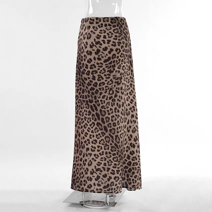 Leopard Print Sexy Bodycon Mermaid Skirt - Flowy Long Skirt