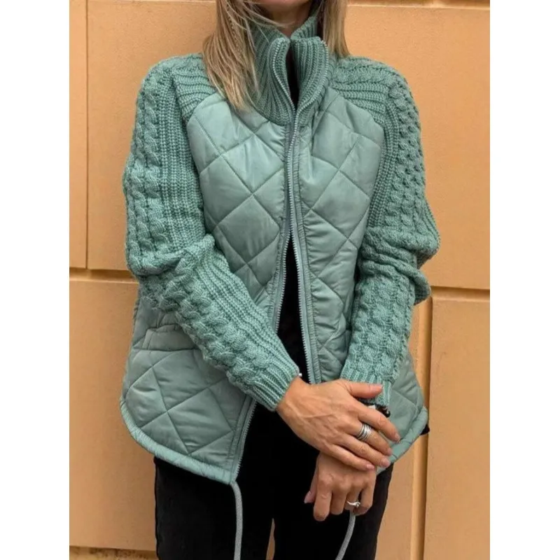 Stand Collar Zip-Up Padded Jacket