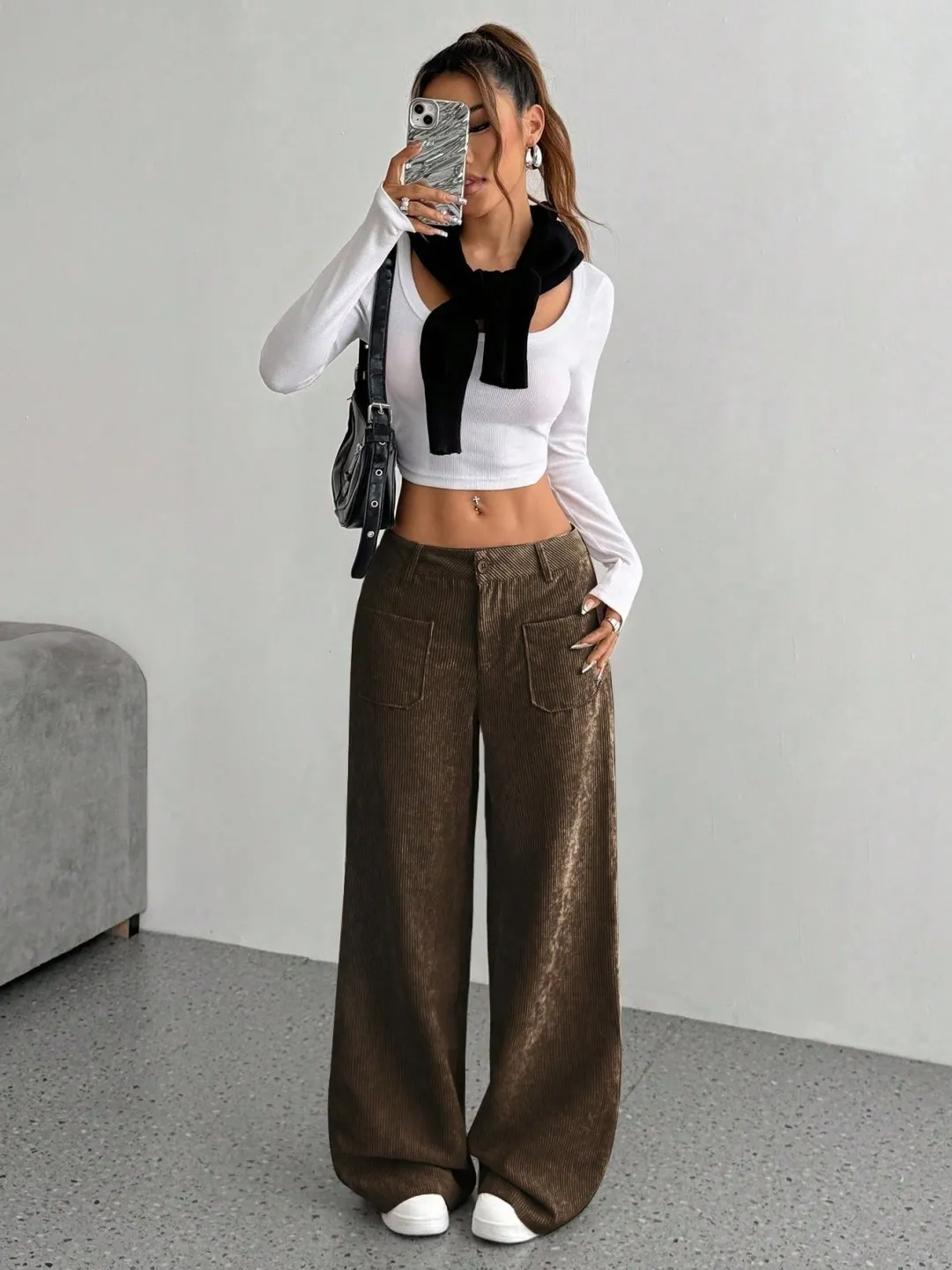 Silky Wide Leg Lounge Pants with Pockets