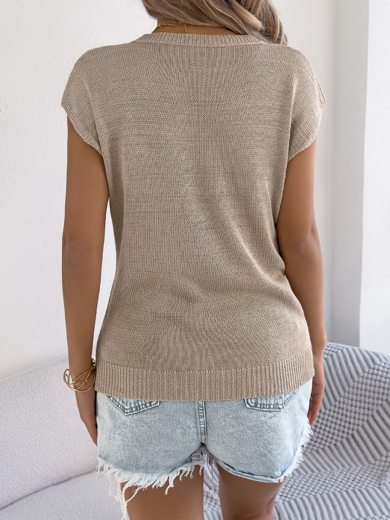 Hollow Out Cable Knit Batwing Sleeve Sweater