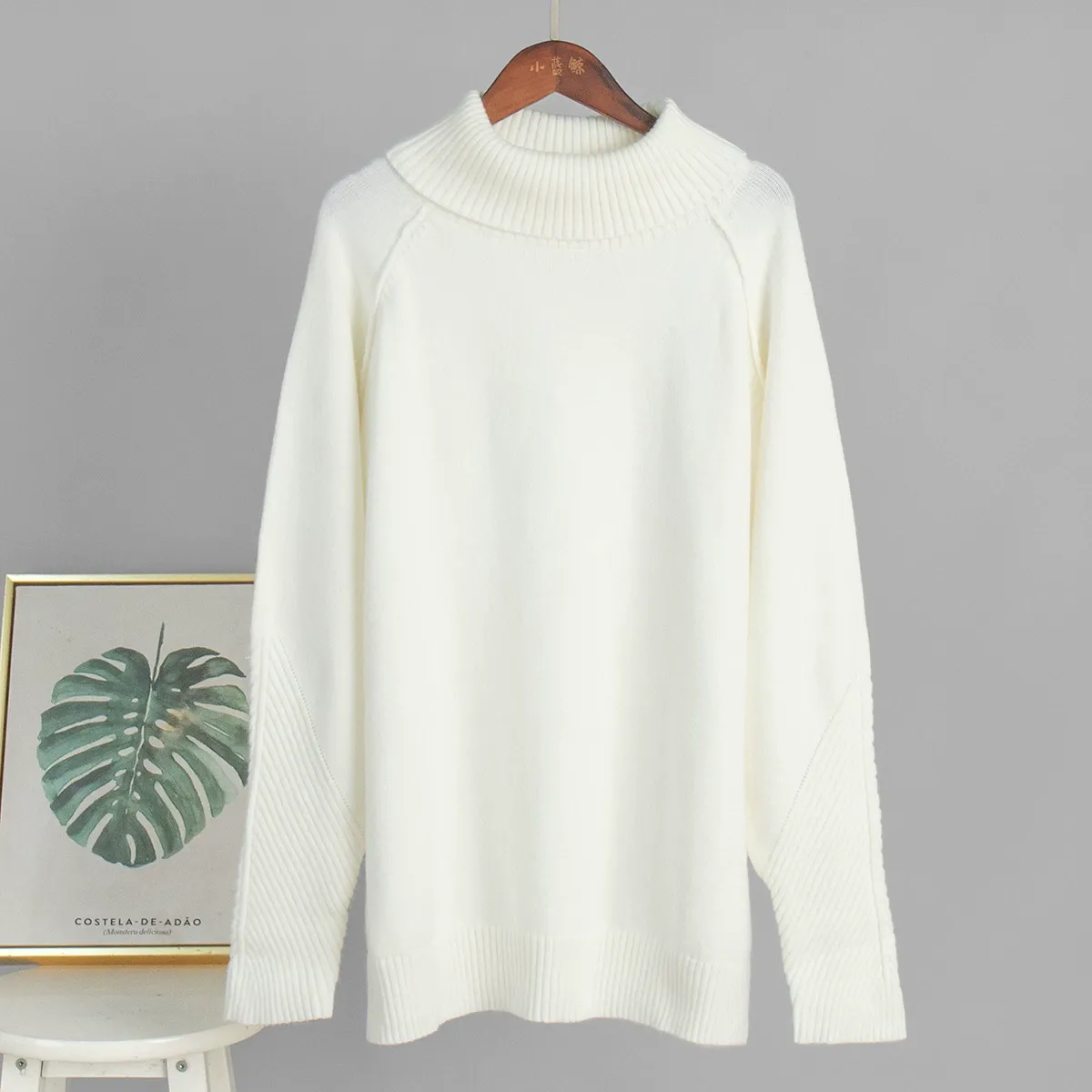 Oversized Knit Turtleneck Sweater