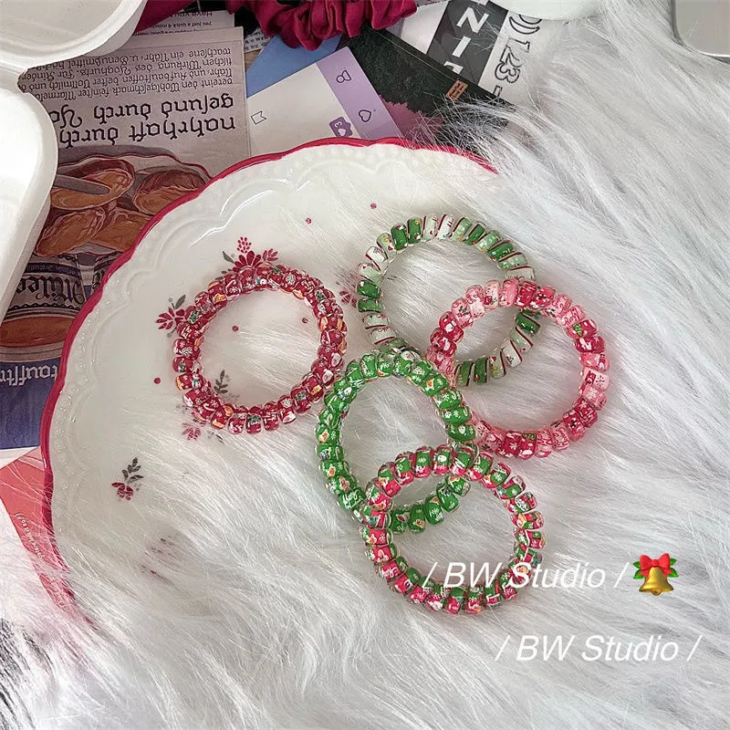 Colorful No-Crease Spiral Hair Ties