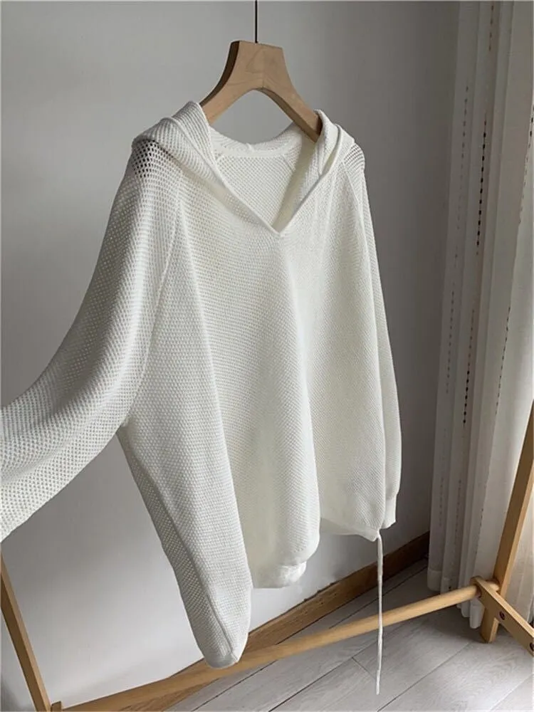 Open Knit Hoodie