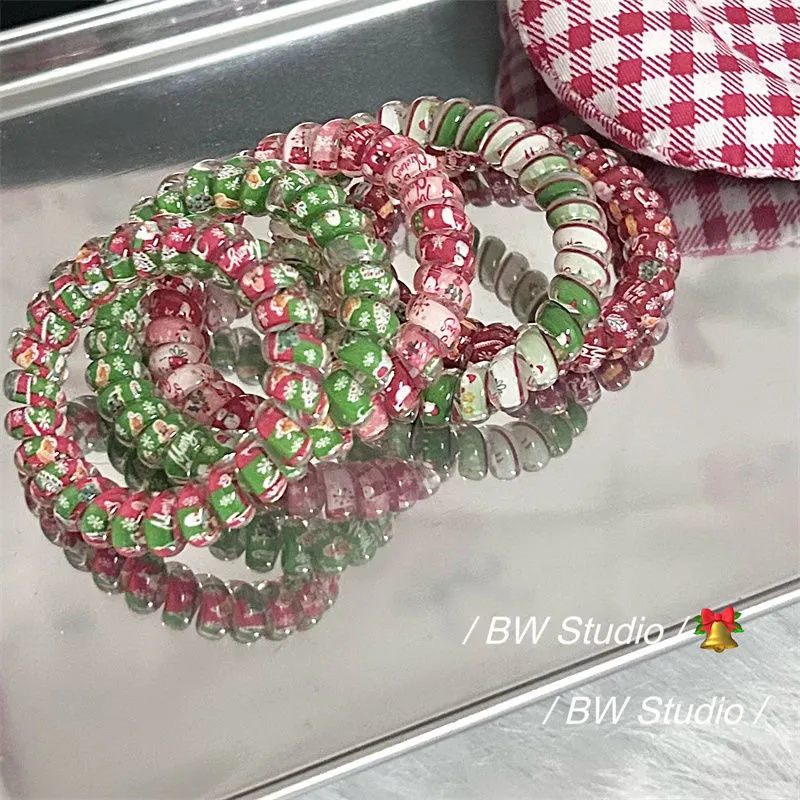 Colorful No-Crease Spiral Hair Ties
