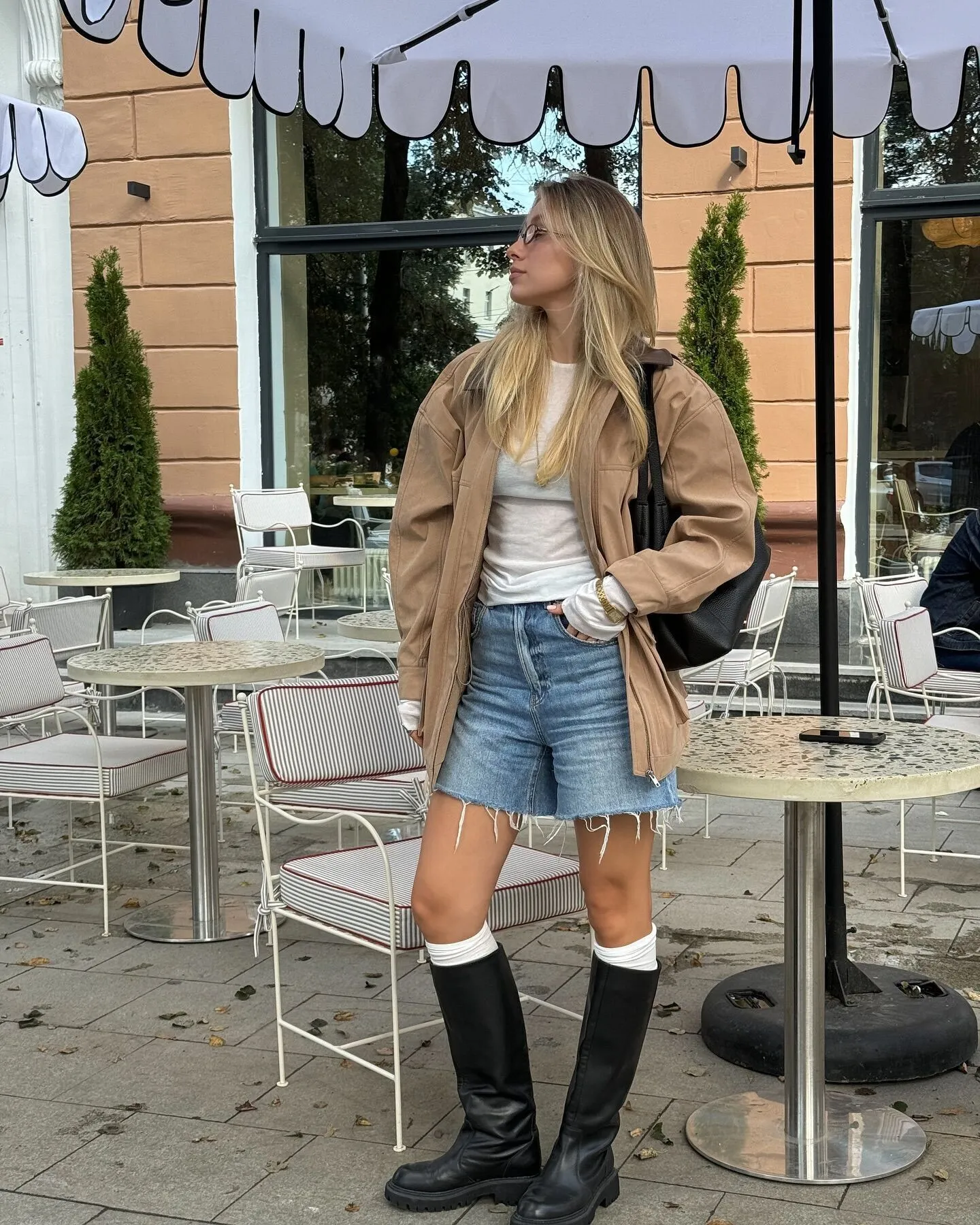 Faux Suede Mid-Length Coat with Contrast Lapel and Big Pockets