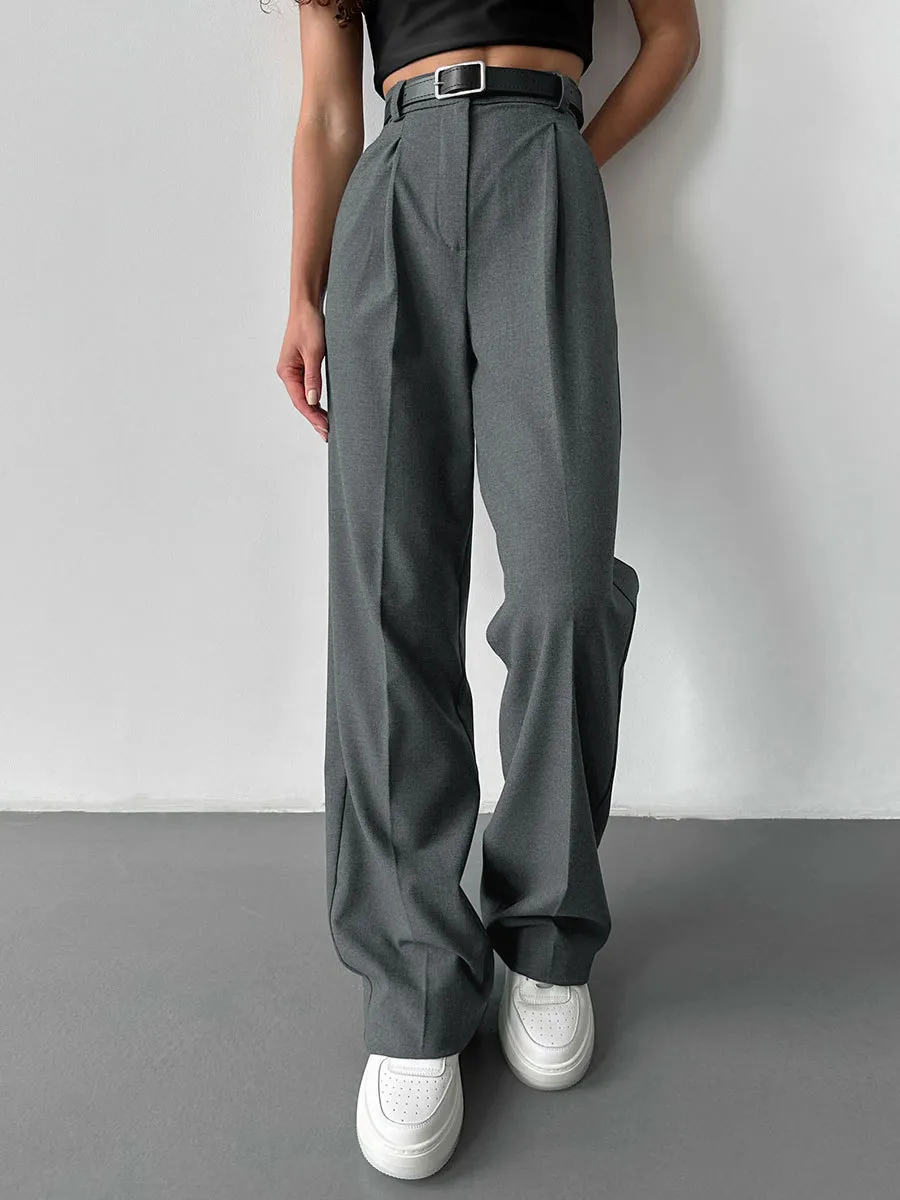 Relaxed Straight Leg Dress Pants