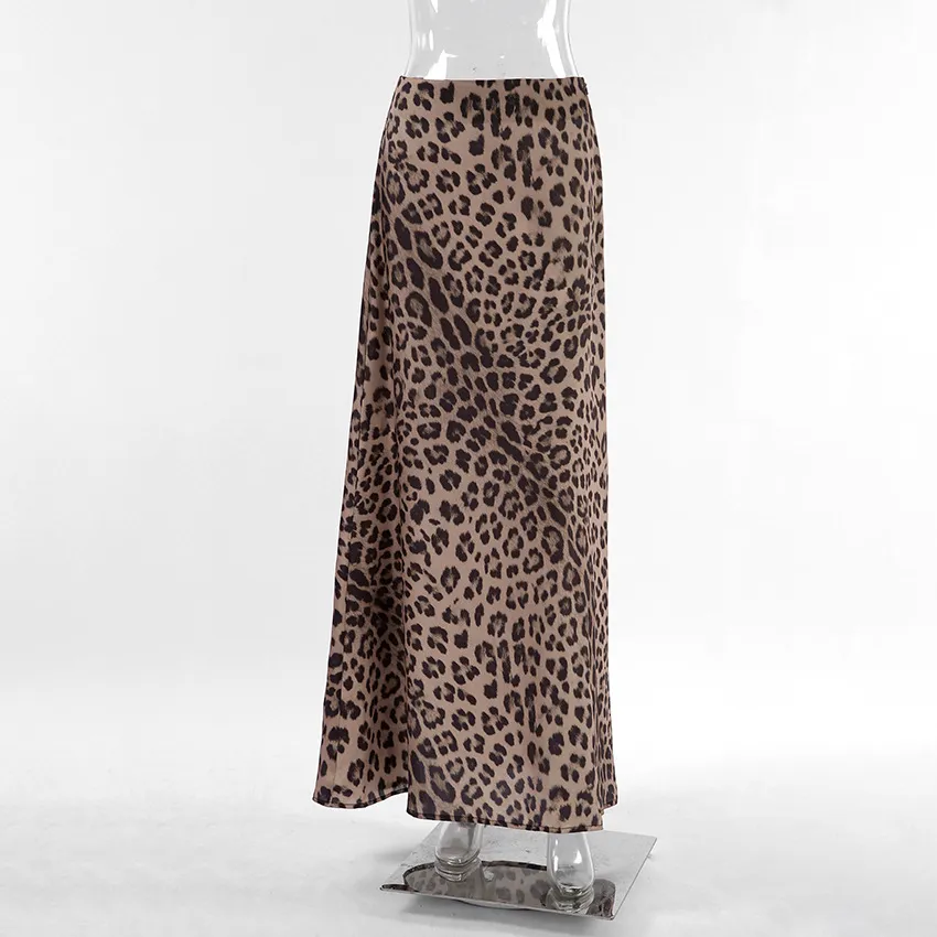 Leopard Print Sexy Bodycon Mermaid Skirt - Flowy Long Skirt