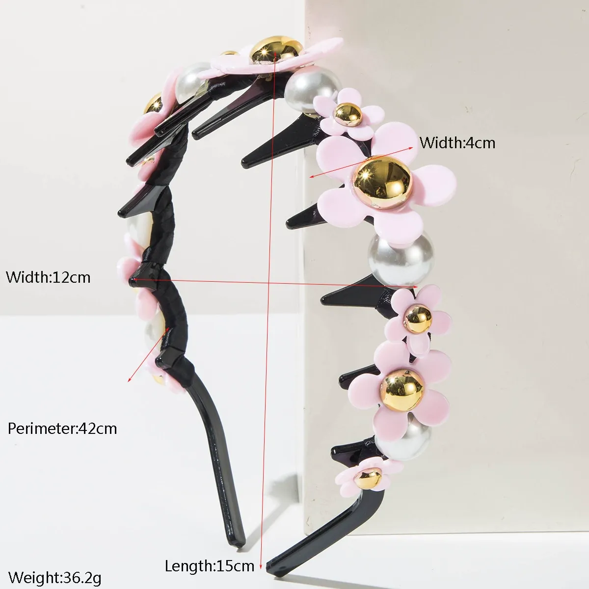 Non-Slip Korean Style Pearl Rhinestone Flower Headband